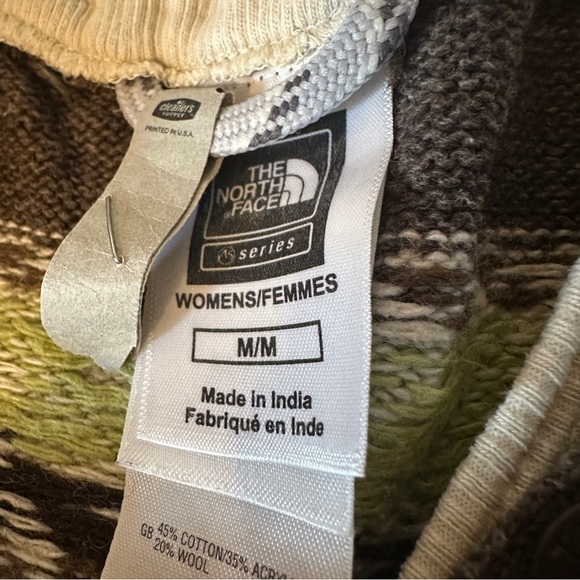 The North Face Never Stop Exploring Grey Fair Isle Sweater Wool Blend Women's M - Picture 4 of 14
